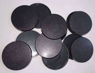 12 peanas redondas 50mm plástico