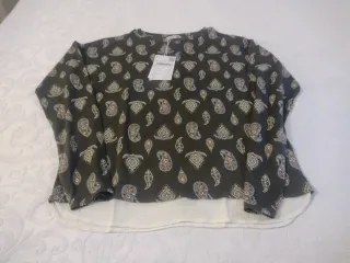 Jersey punto fino Springfield verde estampado