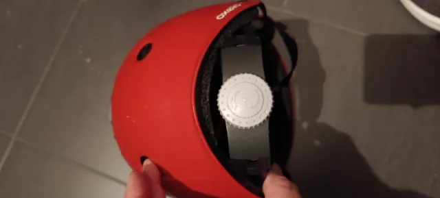 Casco patinete infantil ajustable rojo