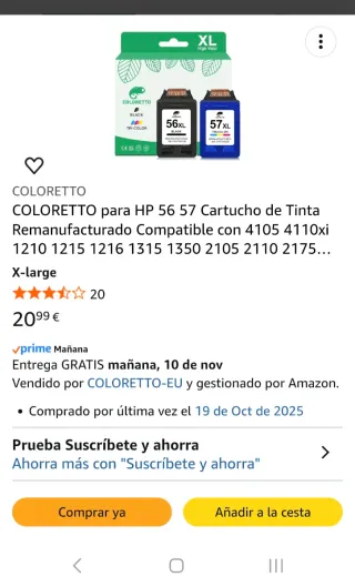 Cartuchos Tinta HP