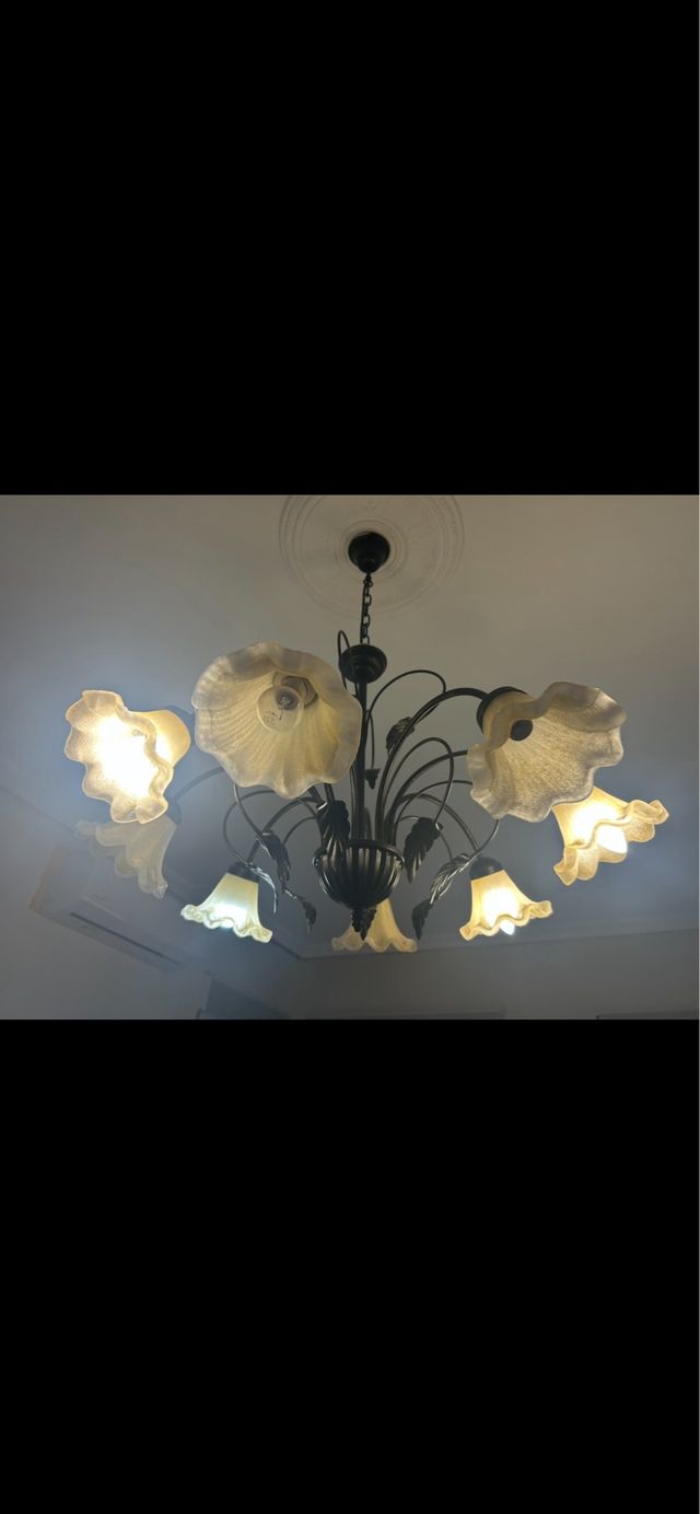 Lámpara de techo floral