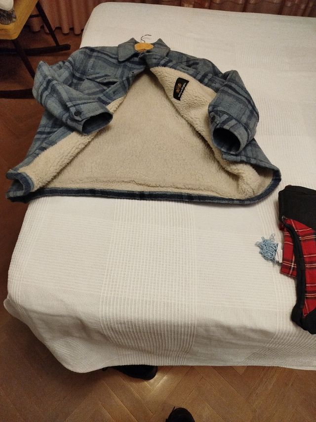 Abrigo de lana a cuadros