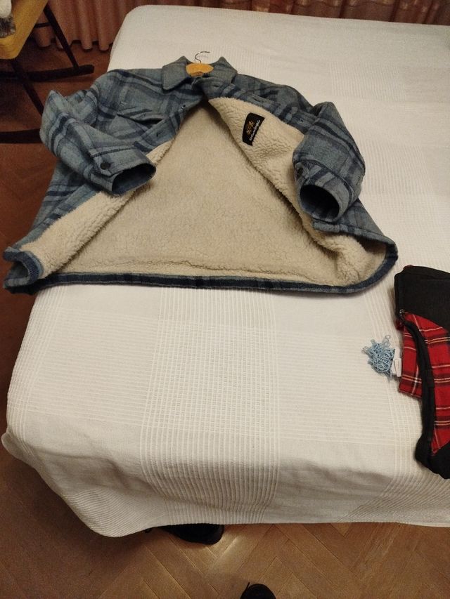 Abrigo de lana a cuadros