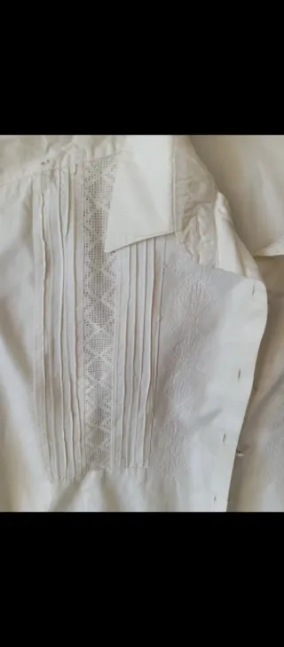 Camisa blanca manga larga mujer