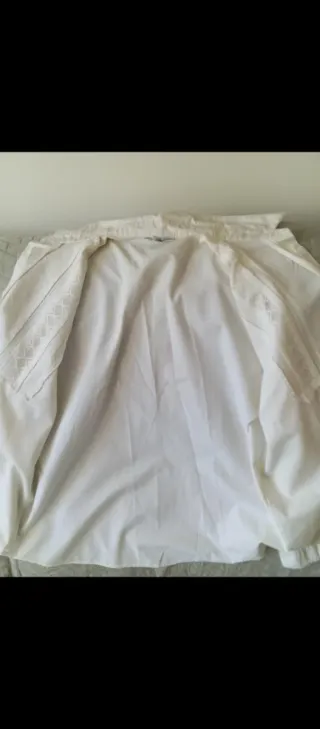 Camisa blanca manga larga mujer
