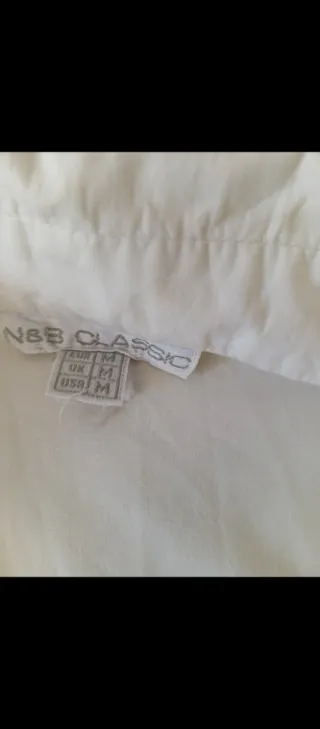 Camisa blanca manga larga mujer