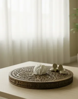 Vela decorativa efecto arrugado