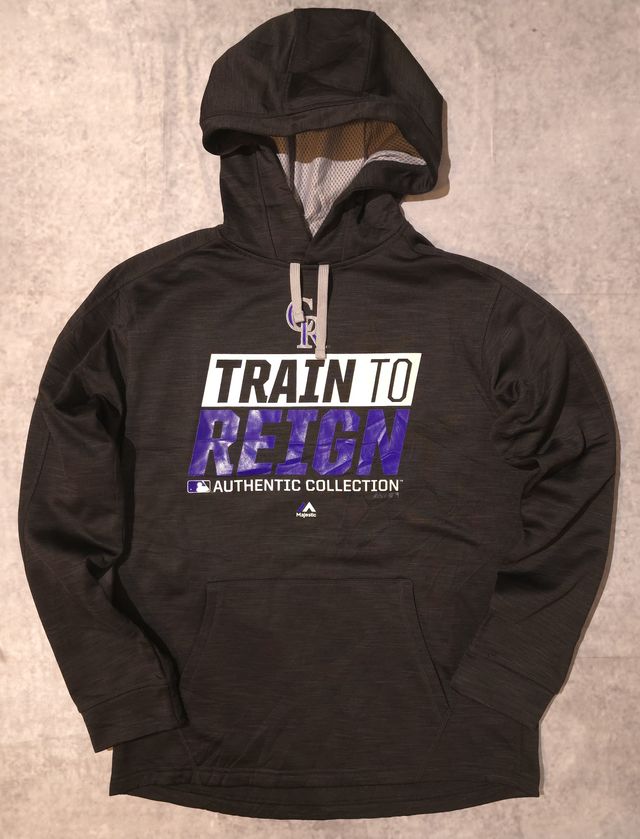 Sudadera Majestic MLB Colorado Rockies Negra M 864