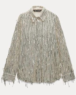 Camisa flecos y lentejuelas