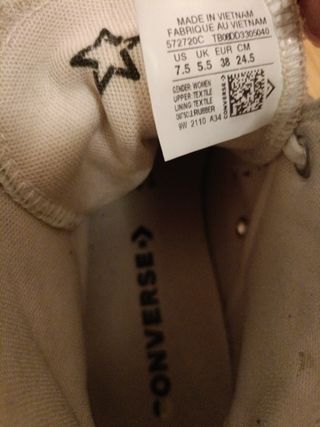 Botas Converse All Star Beige/Blanco