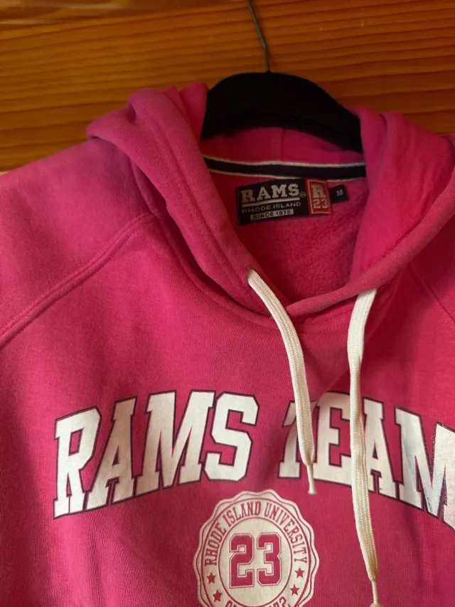 Sudadera Rams con capucha rosa talla M