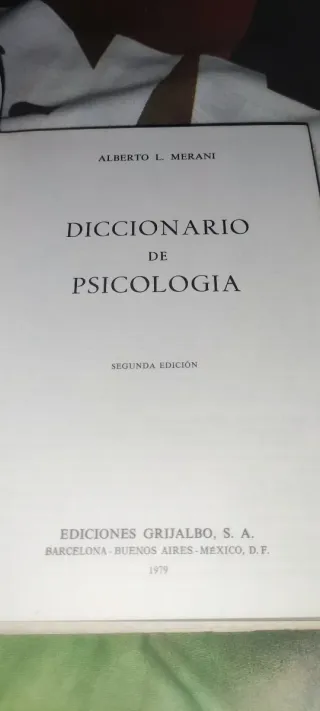 Diccionario de psicología