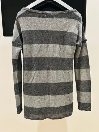 Maglia Intimissimi a righe grigie e argento