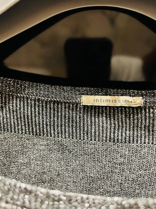 Maglia Intimissimi a righe grigie e argento