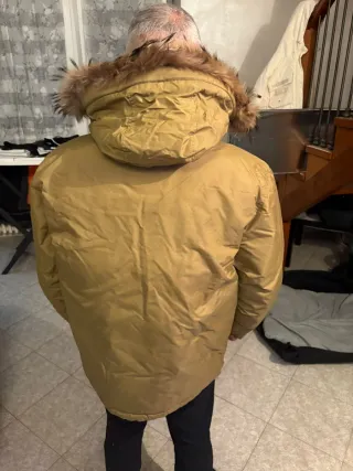 Giubbotto uomo double face senape nero