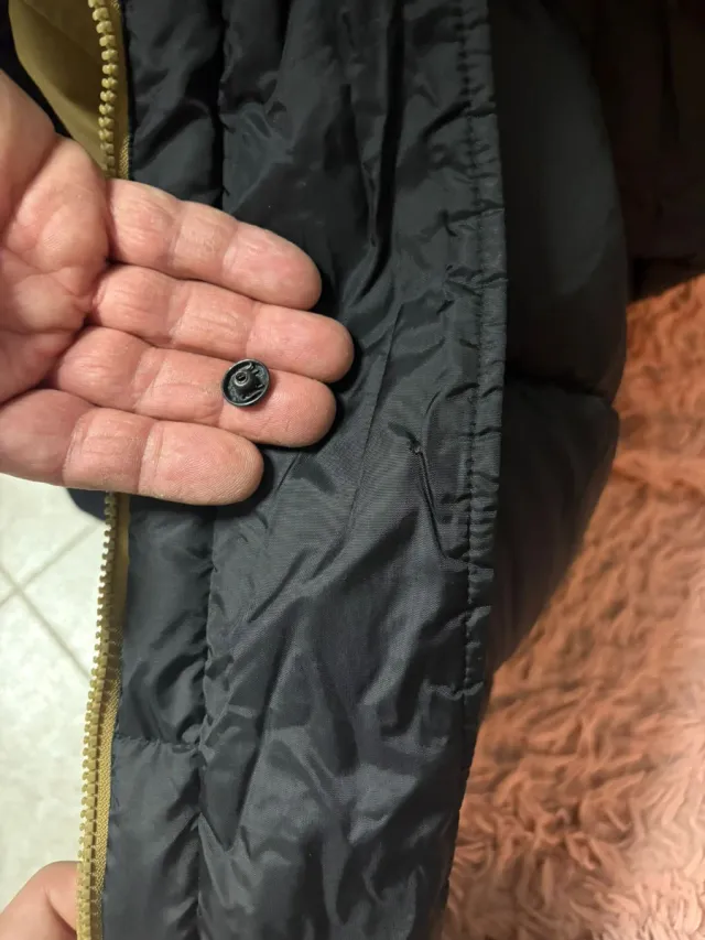 Giubbotto uomo double face senape nero