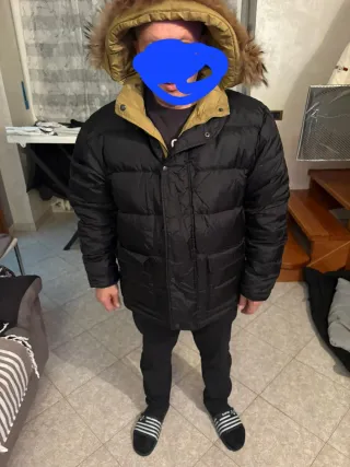 Giubbotto uomo double face senape nero