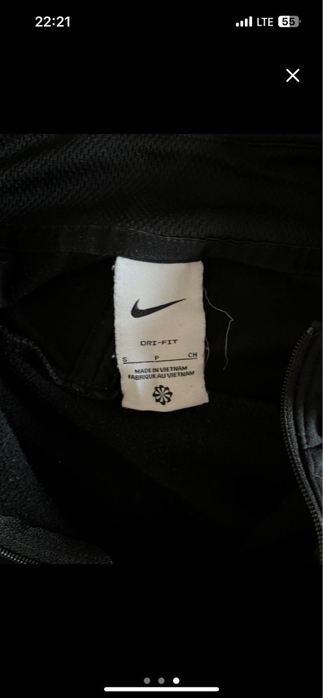 Sudadera Nike cremallera negra Talla S