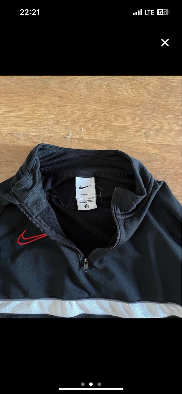 Sudadera Nike cremallera negra Talla S