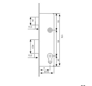 Cerradura Tesa Assa Abloy Monopunto
