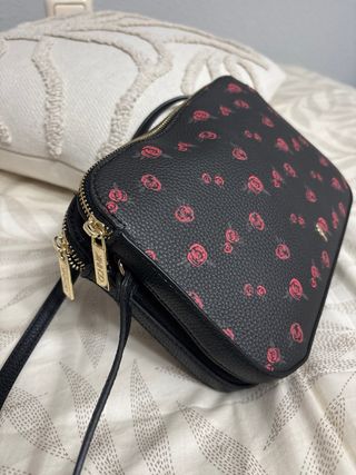Bolso Ochnik Negro con Rosas Rosas