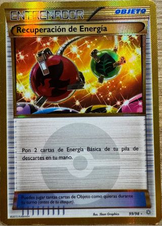 Carta Pokémon Entrenador Recuperación de Energía