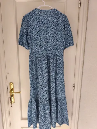 Vestido azul estampado floral