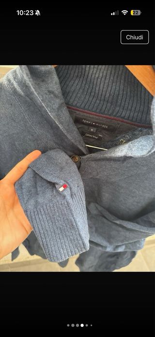 Maglione uomo lana blu