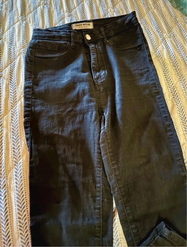 Jeans Tally Weijl neri elasticizzati taglia 40