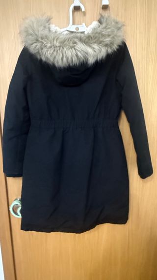 Abrigo Ralph Lauren negro con capucha