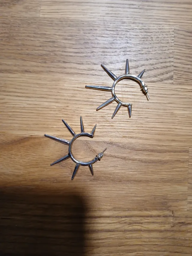 Pendientes Aro Punk Plateados