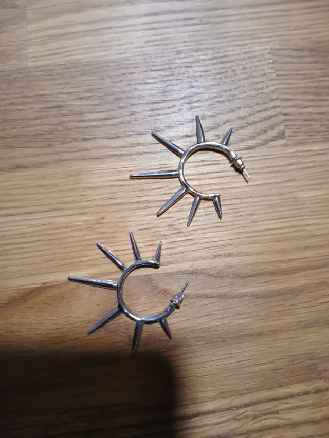 Pendientes Aro Punk Plateados