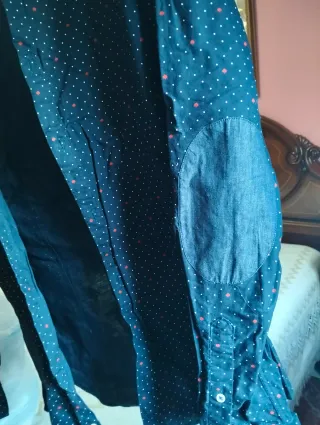 Camisa Zara Hombre Lunares Azul/Rojo