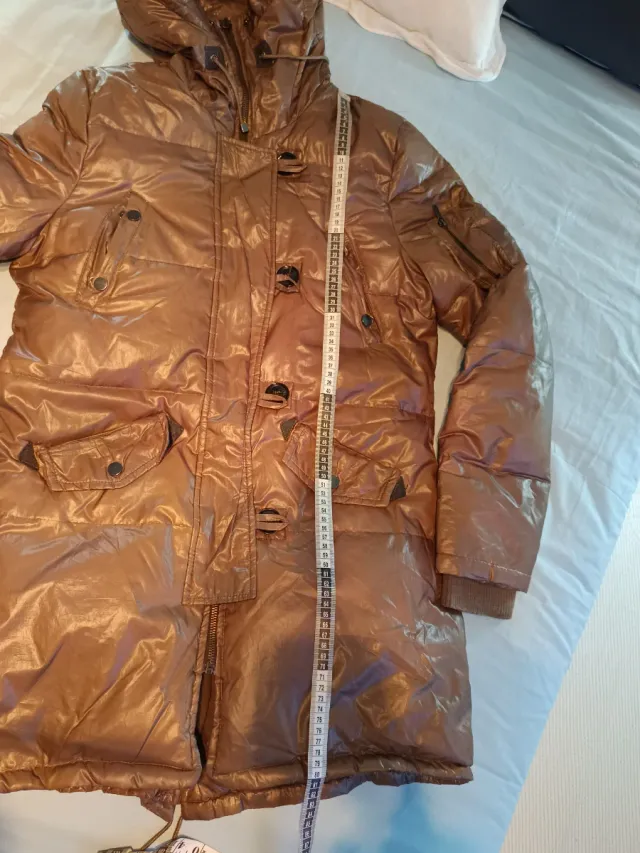 Abrigo acolchado largo plumífero