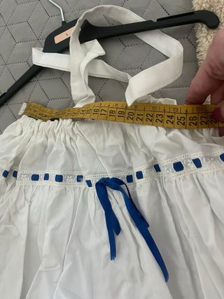 Cancán niña fallera blanco y azul