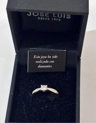 Anillo Oro 18k Diamante Natural 0.10ct