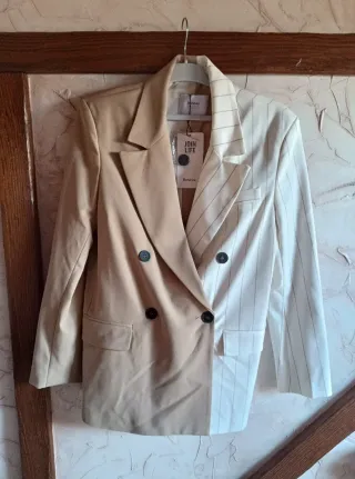 Traje de chaqueta y pantalón bicolor