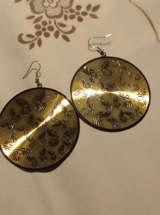 Pendientes Aros grandes Mariposa Estilo Japonés