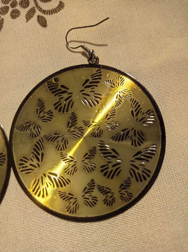 Pendientes Aros grandes Mariposa Estilo Japonés