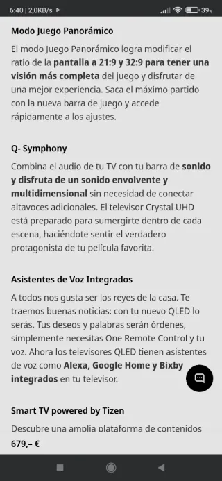 TV Samsung LED 50" 4K UHD Smart TV