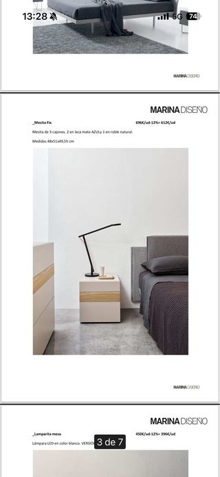 Cama Filesse + Colchón + Mesitas + Lamparas NUEVO