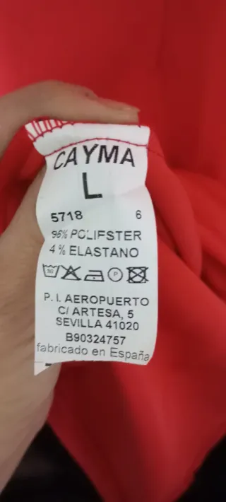 Vestido fiesta rojo con flecos