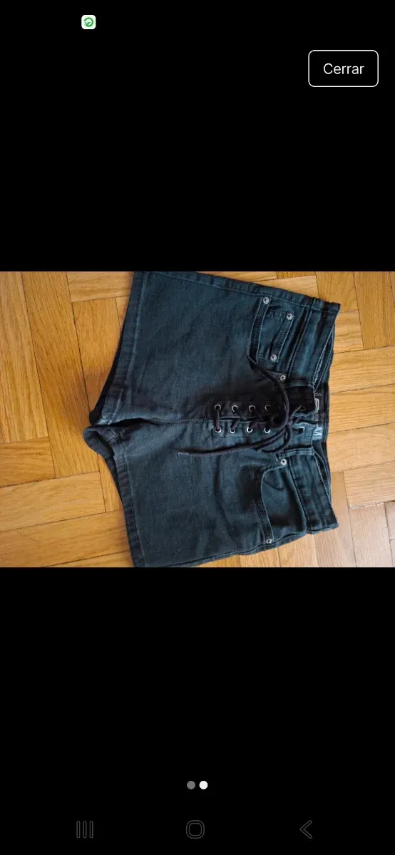 Pantalón corto vaquero negro