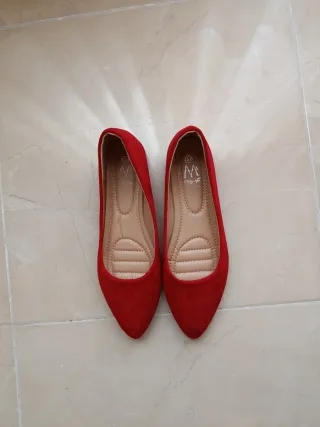 Manoletinas rojas talla 40