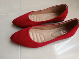 Manoletinas rojas talla 40