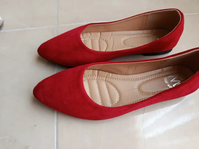 Manoletinas rojas talla 40