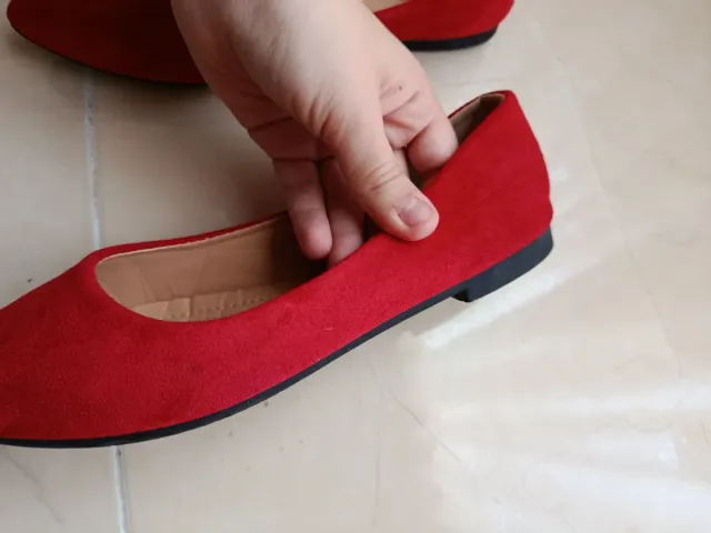 Manoletinas rojas talla 40