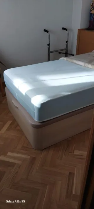 Sofá Cama Azul Tela