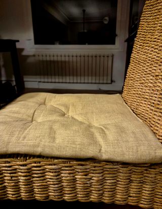 4 Sillas de Comedor Mimbre y Teca Nuevas