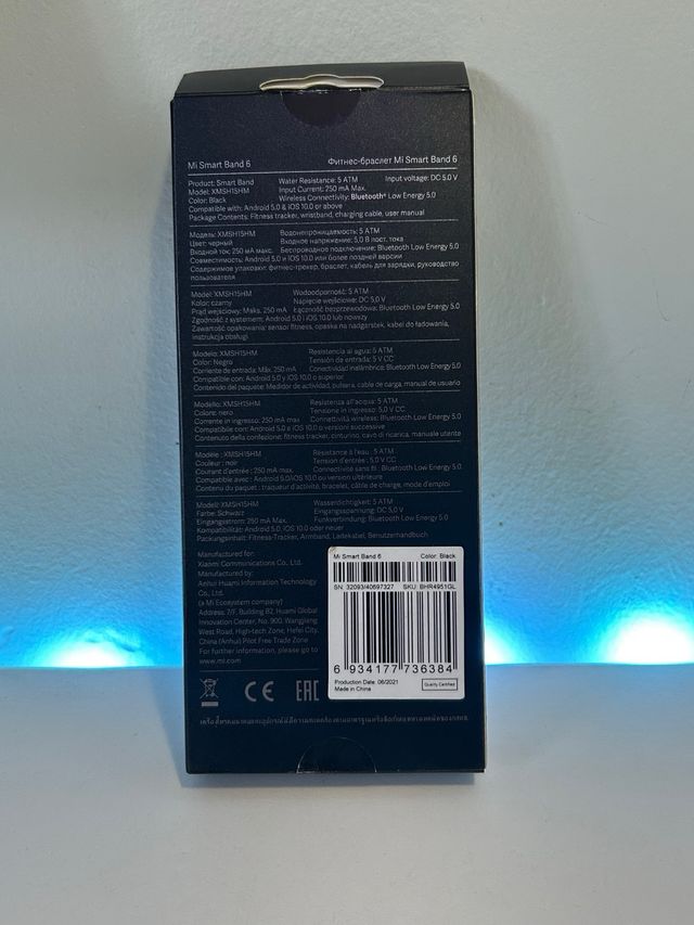 Xiaomi Mi Smart Band 6 Nero